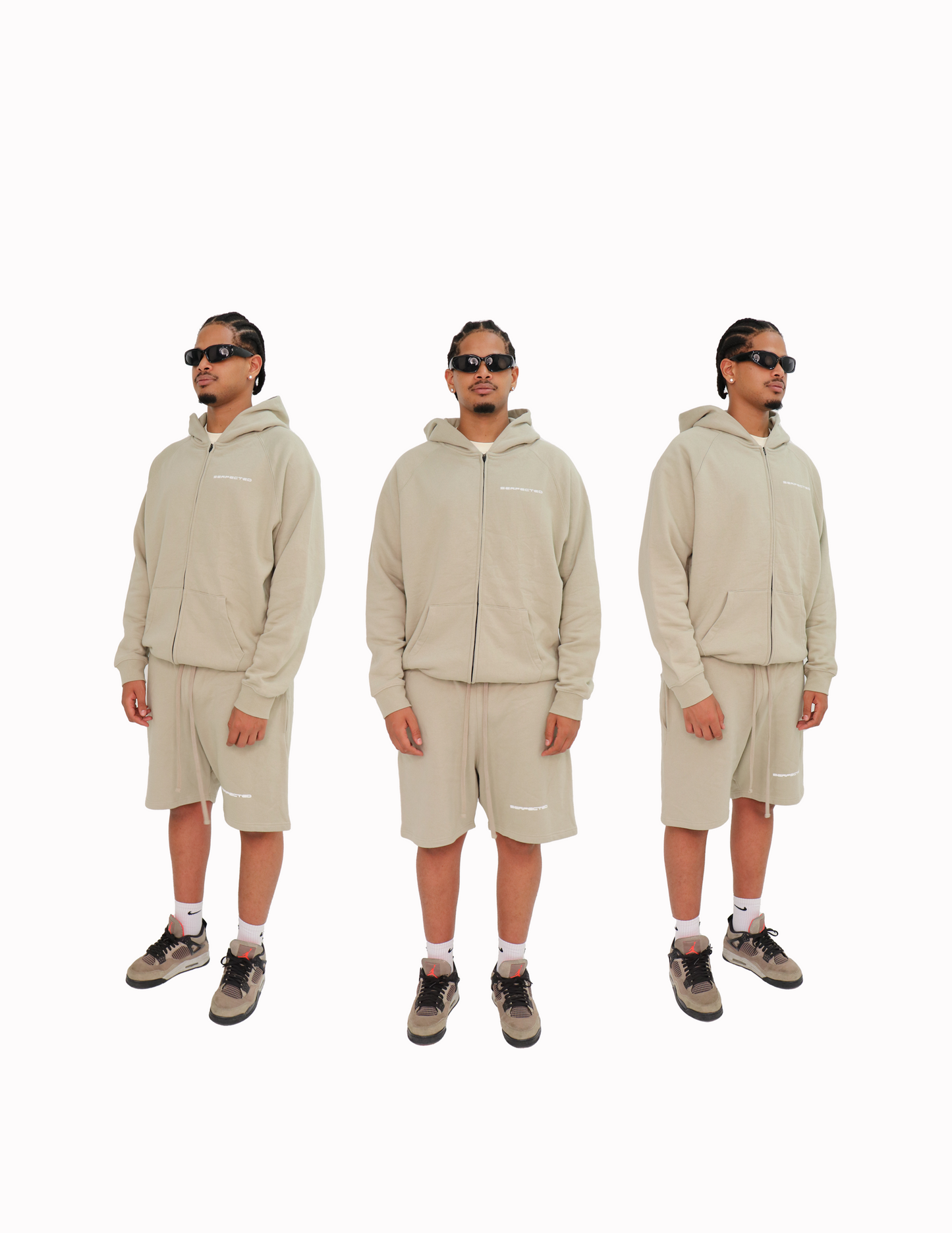 Zip-Hoodie Beige